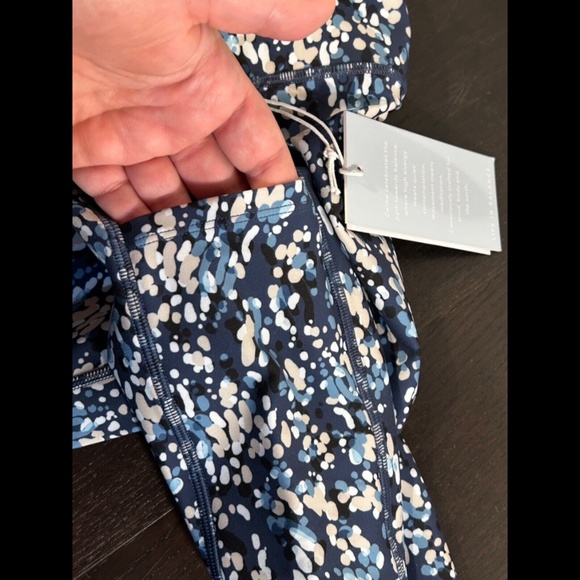 Johnny Was Calme Endurance High Waist Legging 7/8 Pockets Blue Speckled Size S - Picture 8 of 11